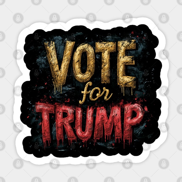 Vote for Trump Sticker by SzlagRPG